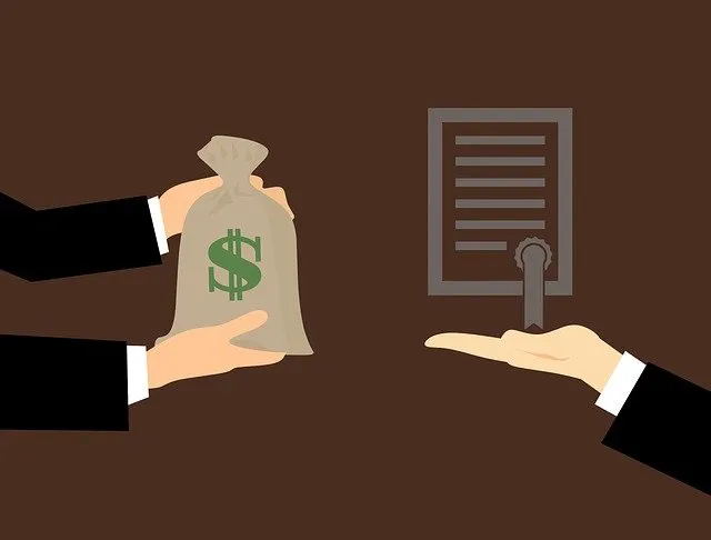 Exchange money against license